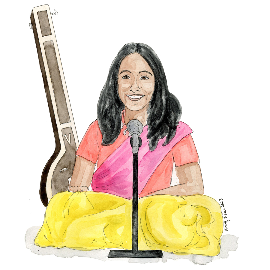 2023年STS决赛选手Lavanya Natarajan的插图由Amy Wike绘制